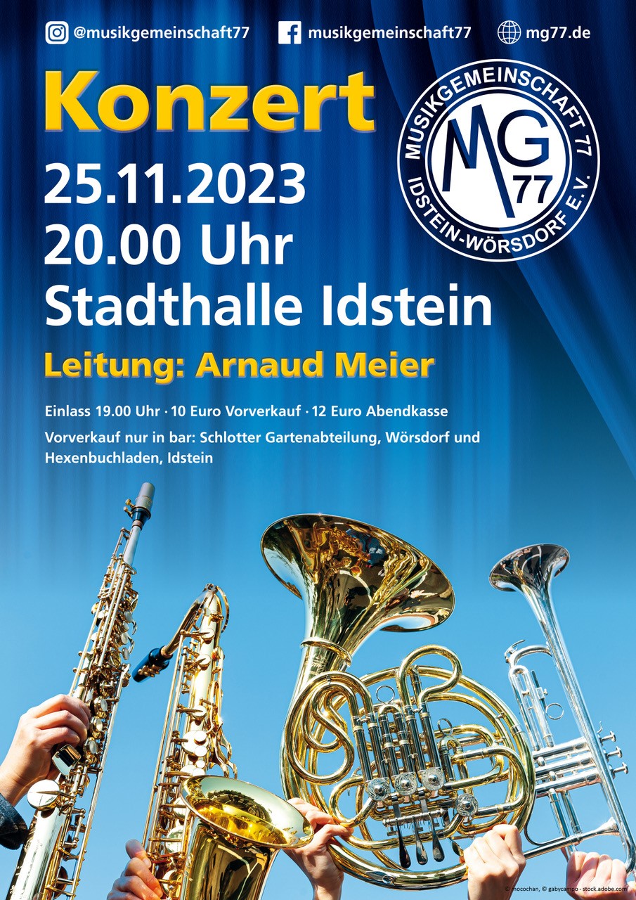 Konzertplakat MG77, 25.11.2023