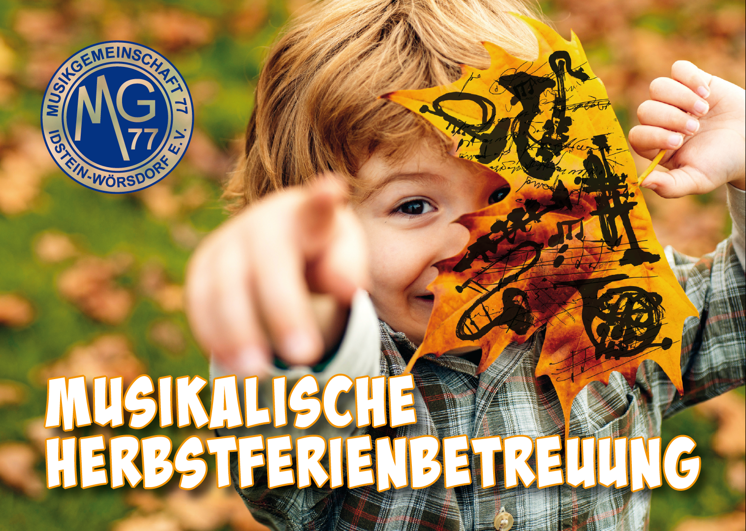 Flyer zur Herbstferienbetreuung 2026 der MG77, Seite 1